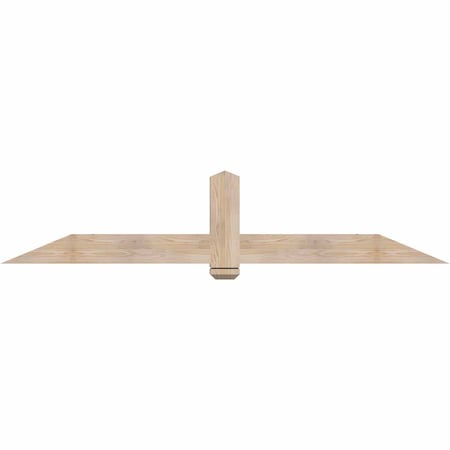 Ekena Millwork Eugene Smooth Timber Gable Bracket, Douglas Fir, 84"W x 17"H x 3 1/2"D x 5 1/2"F, 5/12 Pitch GBW084X17X0406EUG00SDF
